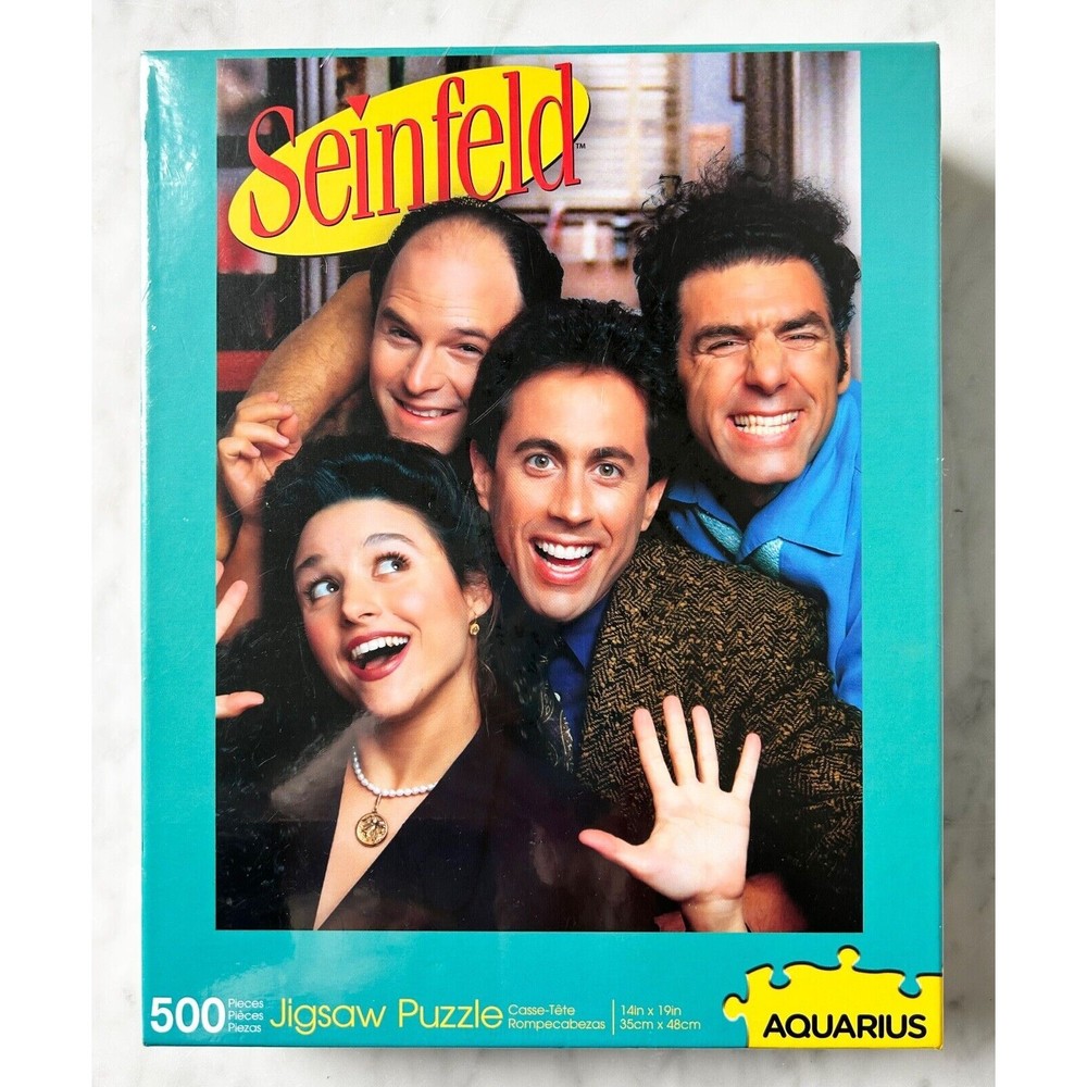 Seinfeld TV Cast Elaine George Jerry Kramer 500 Piece Puzzle Aquarius NEW Sealed